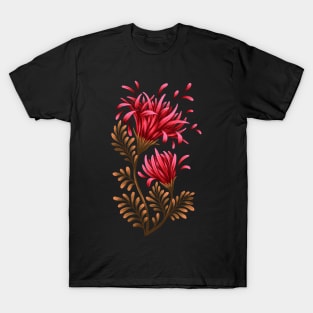 Daisies - Red / Olive / Black T-Shirt